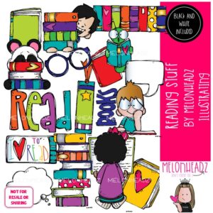 Reading Stuff clip art, Book clip art COMBO PACK