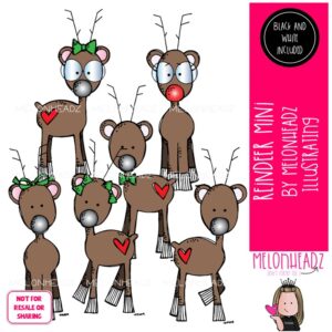 Reindeer clip art, Christmas clip art Mini