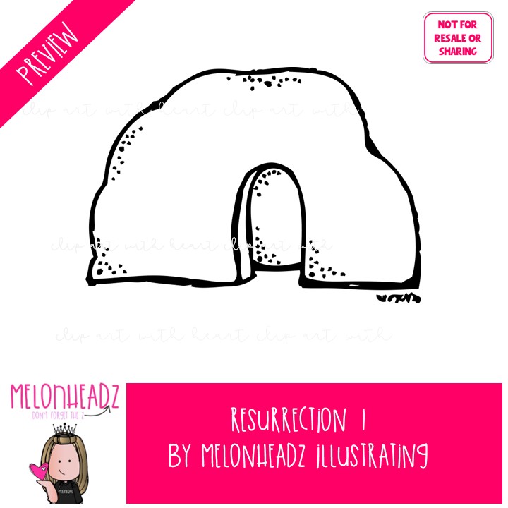 Resurrection clip art 1, Bible LINE ART and BLACK AND WHITE - Image 2