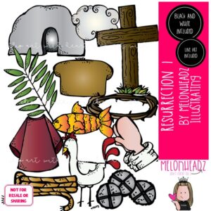 Resurrection clip art 1, Bible, tomb COMBO PACK