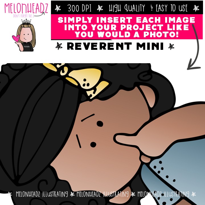 Reverent clip art, quiet, hush, LDS Mini - Image 3