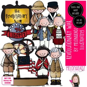 Revolutionary War clip art, Historical figure COMBO PACK