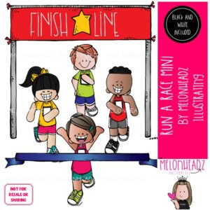 Run a Race clip art, sport, kid Mini