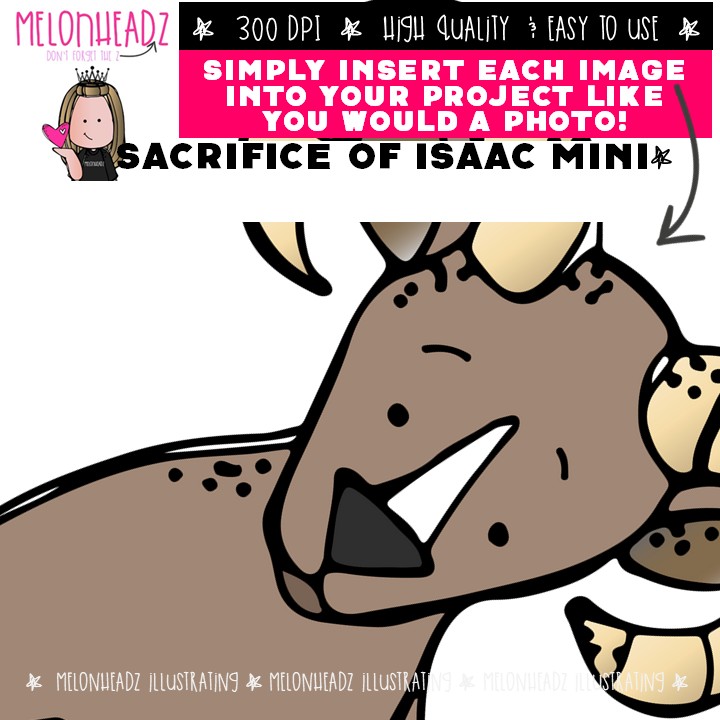 Sacrifice of Isaac clip art, Bible COMBO PACK - Image 3