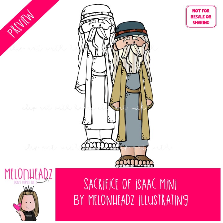 Sacrifice of Isaac clip art, Bible COMBO PACK - Image 2