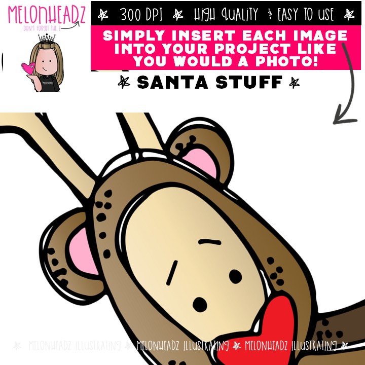 Santa Stuff clip art, Christmas clip art COMBO PACK - Image 3