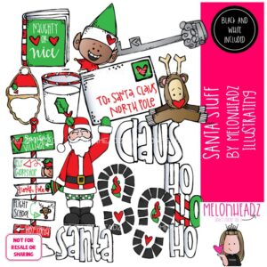 Santa Stuff clip art, Christmas clip art COMBO PACK
