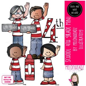 School clip art, 4th (fourth) grade Mini
