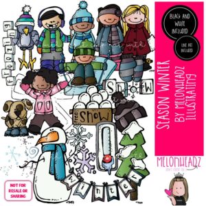 Season clip art, Winter clip art, snowflake clip art COMBO PACK