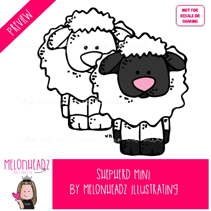 Shepherd clip art, LDS, Christian, Bible Mini - Image 2