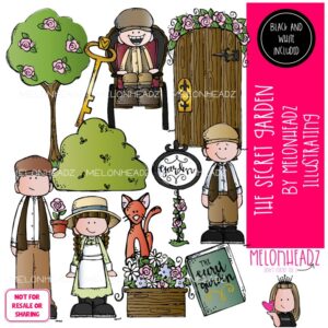 The Secret Garden clip art, literature, book companion, COMBO PACK