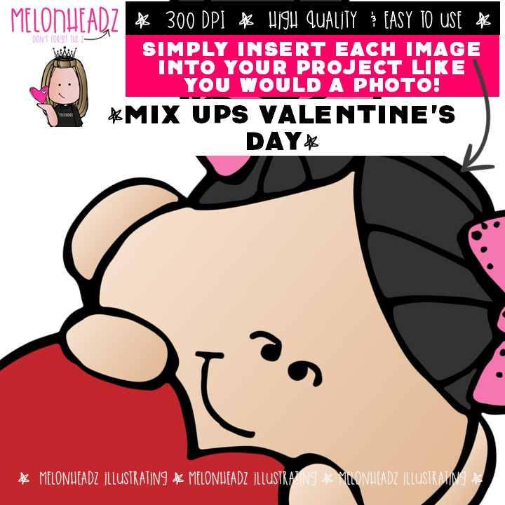 Valentine's Day clip art, Mix Ups clip art COMBO PACK - Image 3