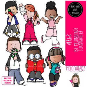 Verbs clip art, Action Words clip art Mini
