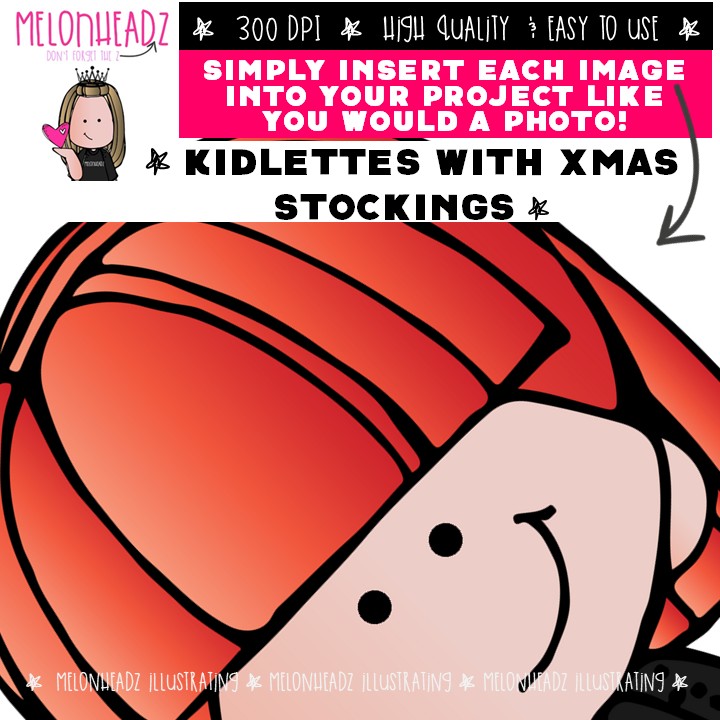 Kidlettes with Stockings clip art Mini - Image 3