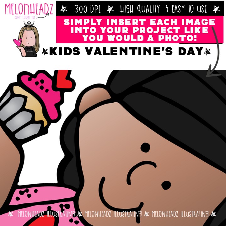 Kids clip art, Valentines Day clip art COMBO PACK - Image 3
