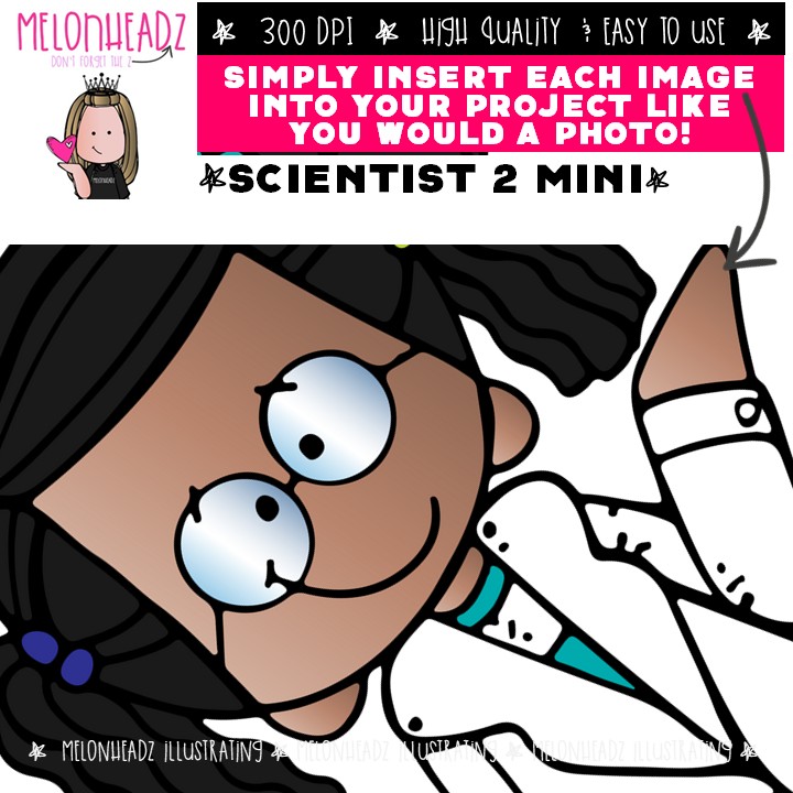 Scientist clip art 2, science, beaker Mini - Image 3