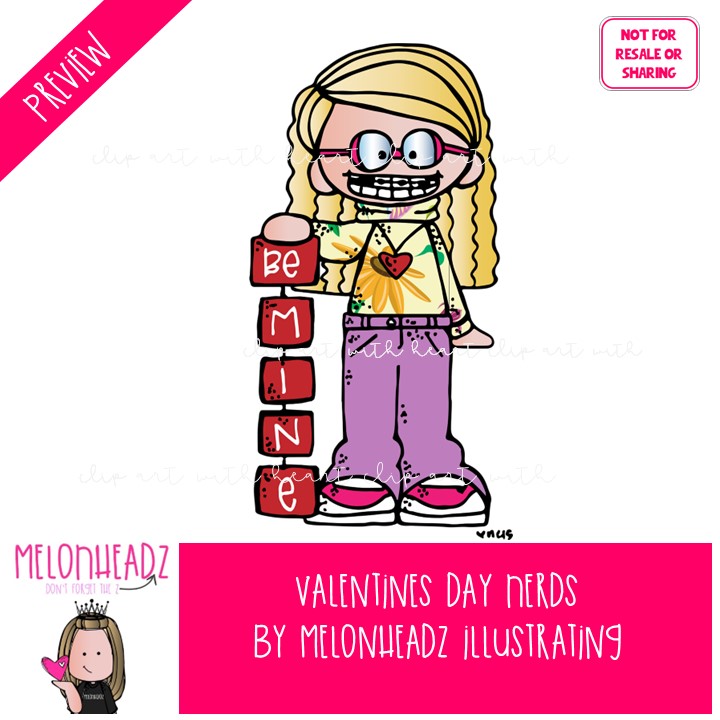 Valentines Day clip art - Nerds - Image 2