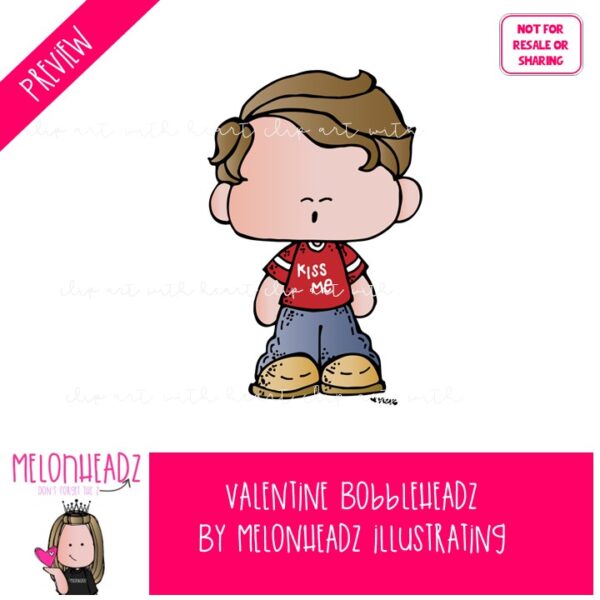 Valentine clip art - Bobbleheadz - Image 2