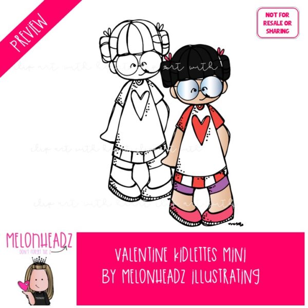 Valentine Kidlettes clip art - Mini - Image 2