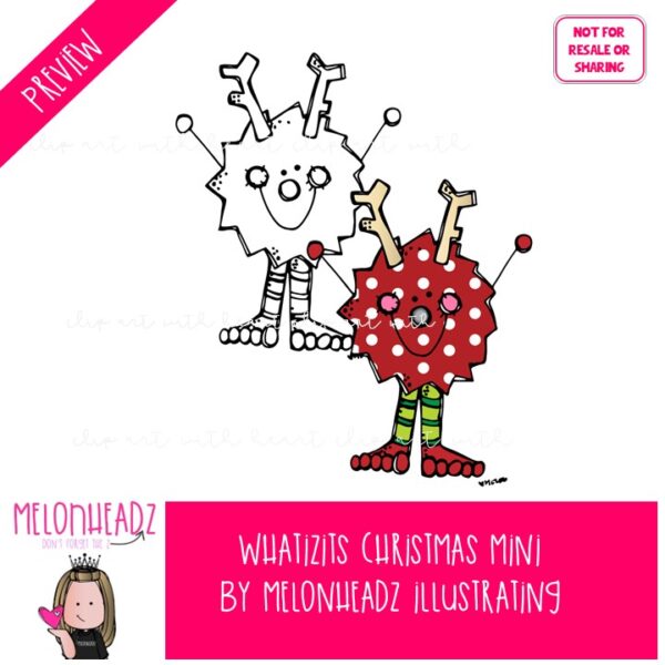 Whatizits clip art digi stamp Christmas Mini - Image 2