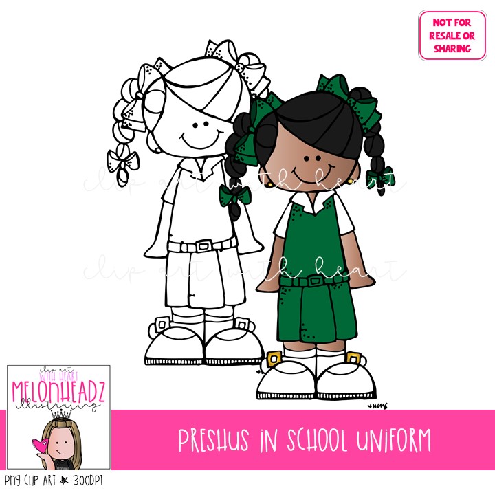 Preshus clip art – School Uniform | Melonheadz Illustrating
