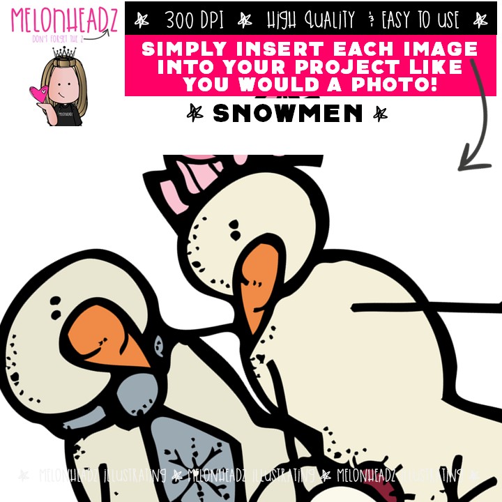 Snowmen clip art, Winter clip art, Nativity clip art COMBO PACK - Image 3