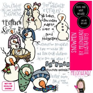 Snowmen clip art, Winter clip art, Nativity clip art COMBO PACK