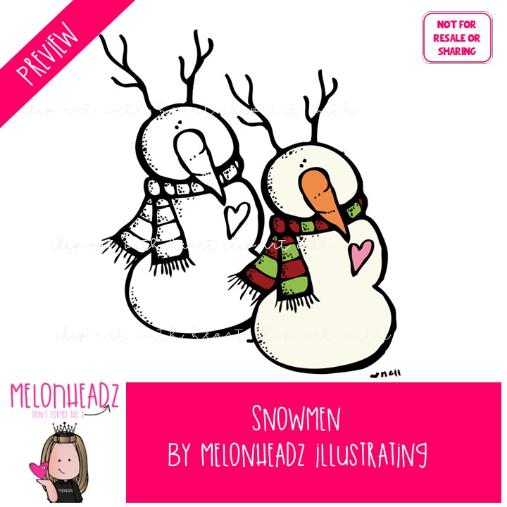 Snowmen clip art, Winter clip art, Nativity clip art COMBO PACK - Image 2