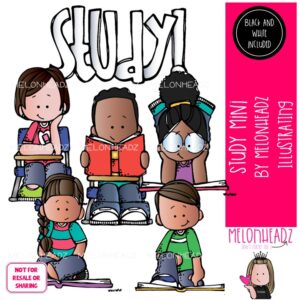 Study clip art, Learning clip art, Reading clip art Mini