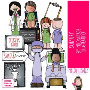 Surgery clip art, Medical clip art, Doctor clip art COLORED Version