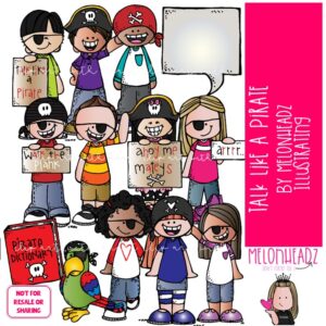 Talk Like a Pirate clip art, parrot COLORED Version