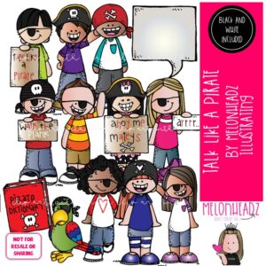 Talk Like a Pirate clip art, parrot COMBO PACK