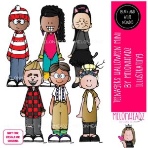 Teenagers Halloween clip art, Costume clip art Mini