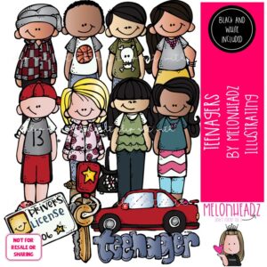 Teenagers clip art, Big Kids clip art COMBO PACK
