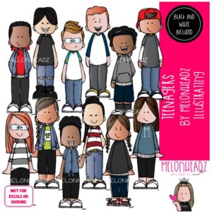 Teenagers clip art 2019, Big Kids clip art COMBO PACK