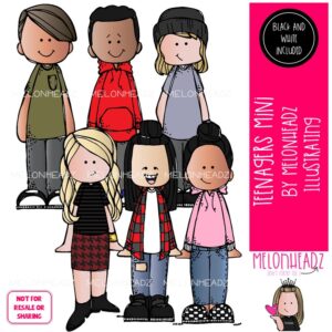 Teenagers clip art 1, Big Kids clip art Mini