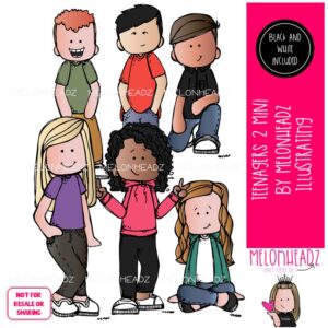 Teenagers clip art 2, Big Kids clip art Mini
