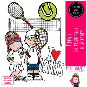 Tennis clip art, sports Mini
