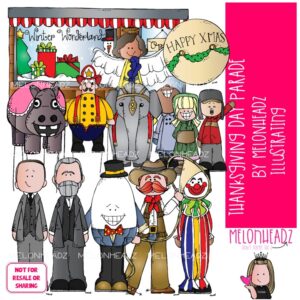 Thanksgiving Day Parade clip art, Balloon clip art COLORED Version