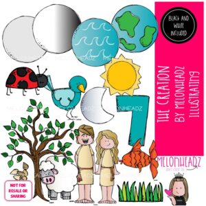 The Creation clip art, Bible clip art COMBO PACK