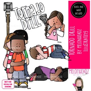 Tornado Drill clip art, School Safety clip art, Tornado Siren clip art Mini
