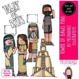 Tower of Babel clip art, Bible Mini