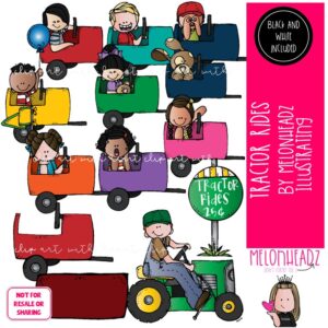 Tractor Ride clip art Amusement Park clip art Fair clip art COMBO PACK