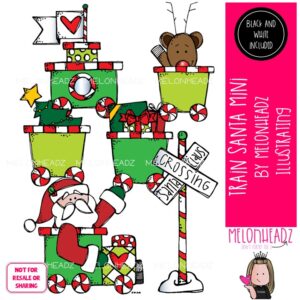 Train clip art, Santa clip art, Christmas clip art Mini