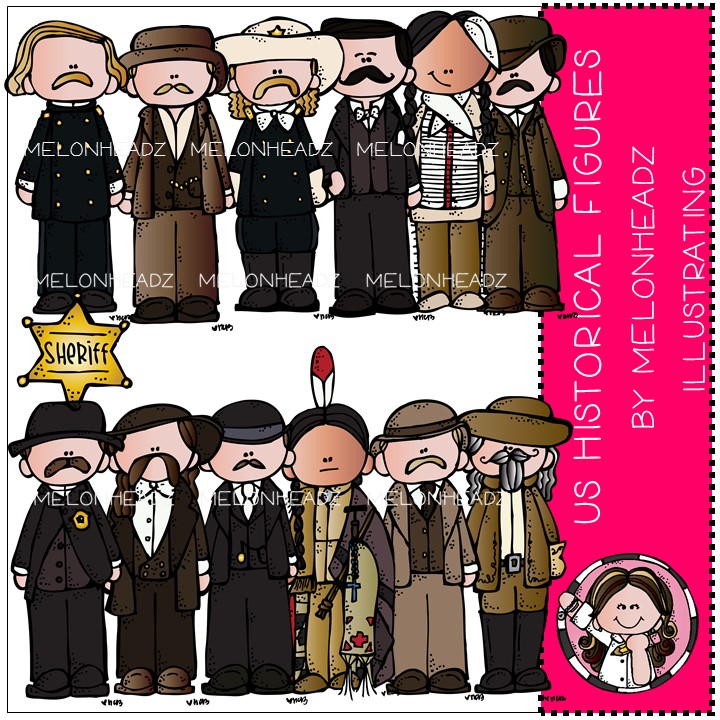 US Historical Figures clip art | Melonheadz Illustrating