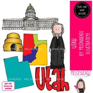Utah clip art, State, Brigham Young Mini