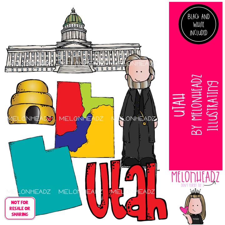 Utah clip art, State, Brigham Young Mini