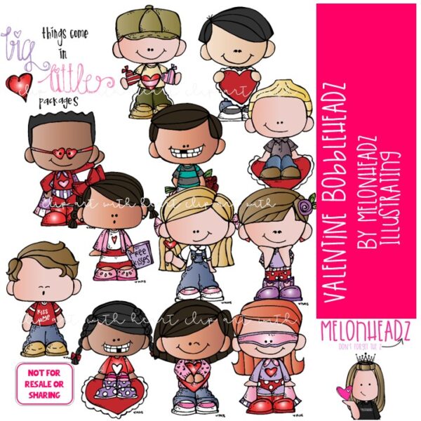 Valentine clip art - Bobbleheadz