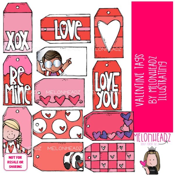 Valentine Tags clip art