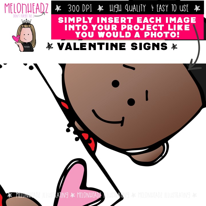 Valentine Signs clip art, Valentine's Day clip art Mini - Image 3